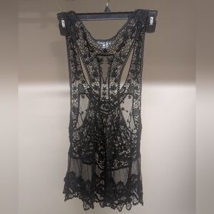 Roommates Black Lace Swimsuit Cover-up